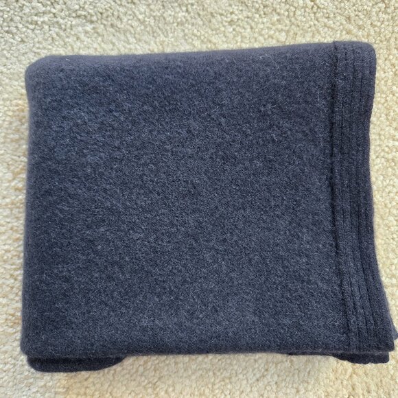 Thick BLACK Cashmere Oversized Scarf Brushed Felted - Picture 3 of 11